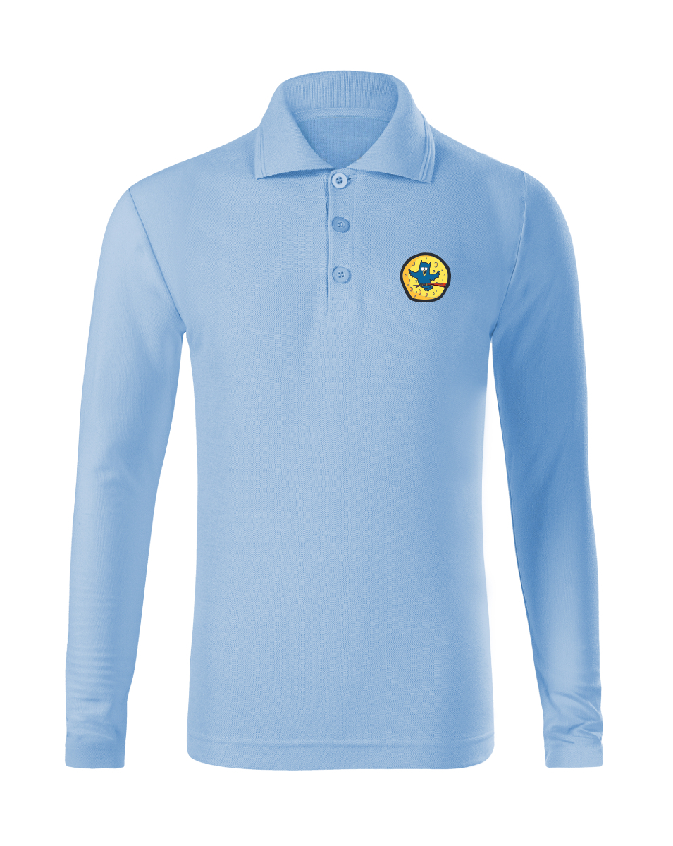 Laste kitsas pikkade varrukatega polosärk, helesinine