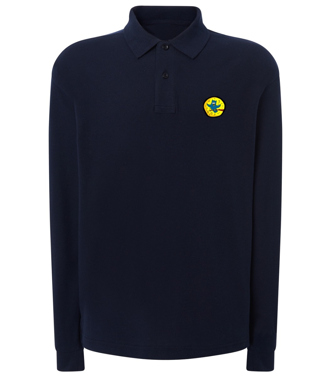 Meeste pikkade varrukatega polosärk, tumesinine