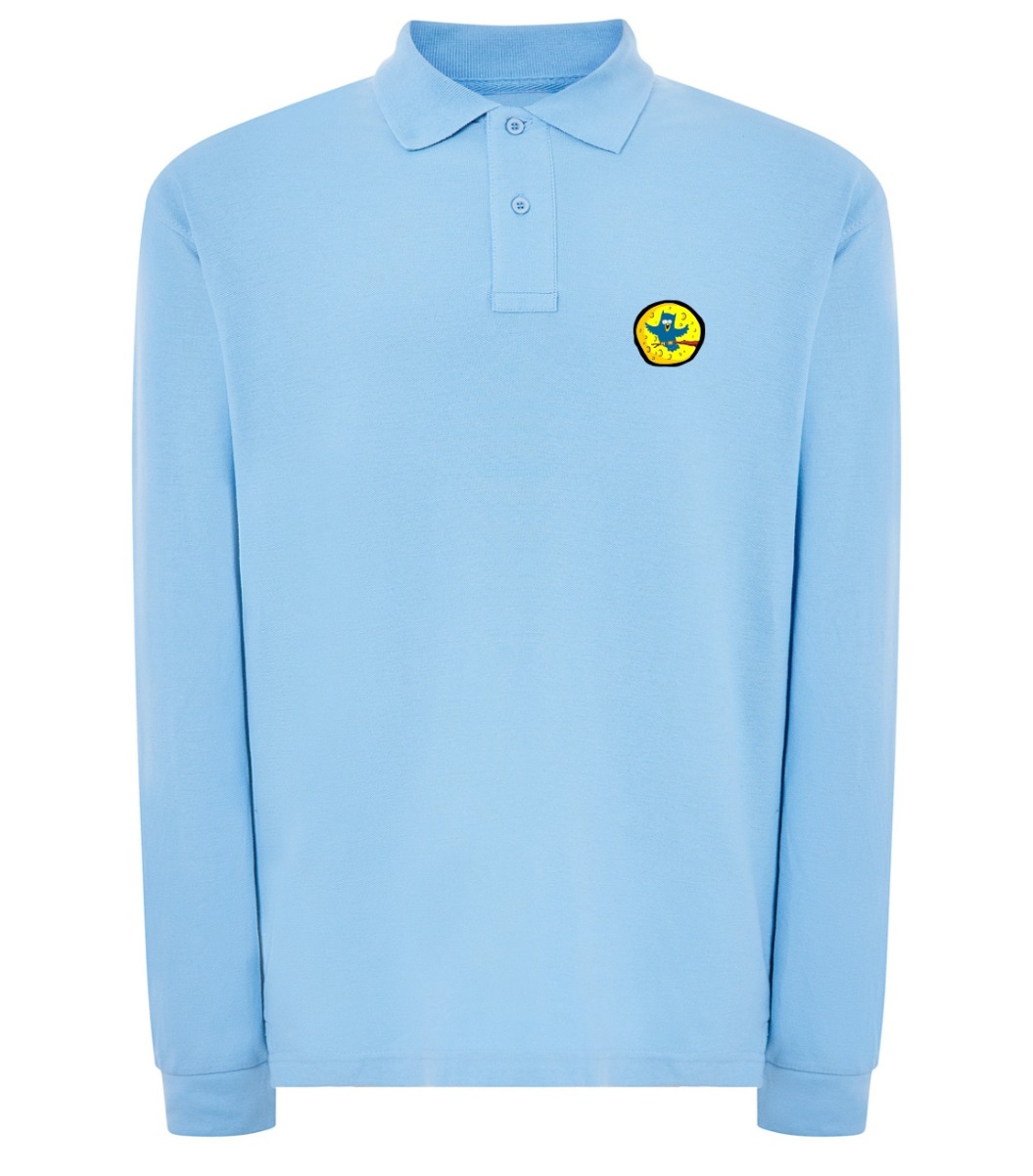 Meeste pikkade varrukatega polosärk, helesinine